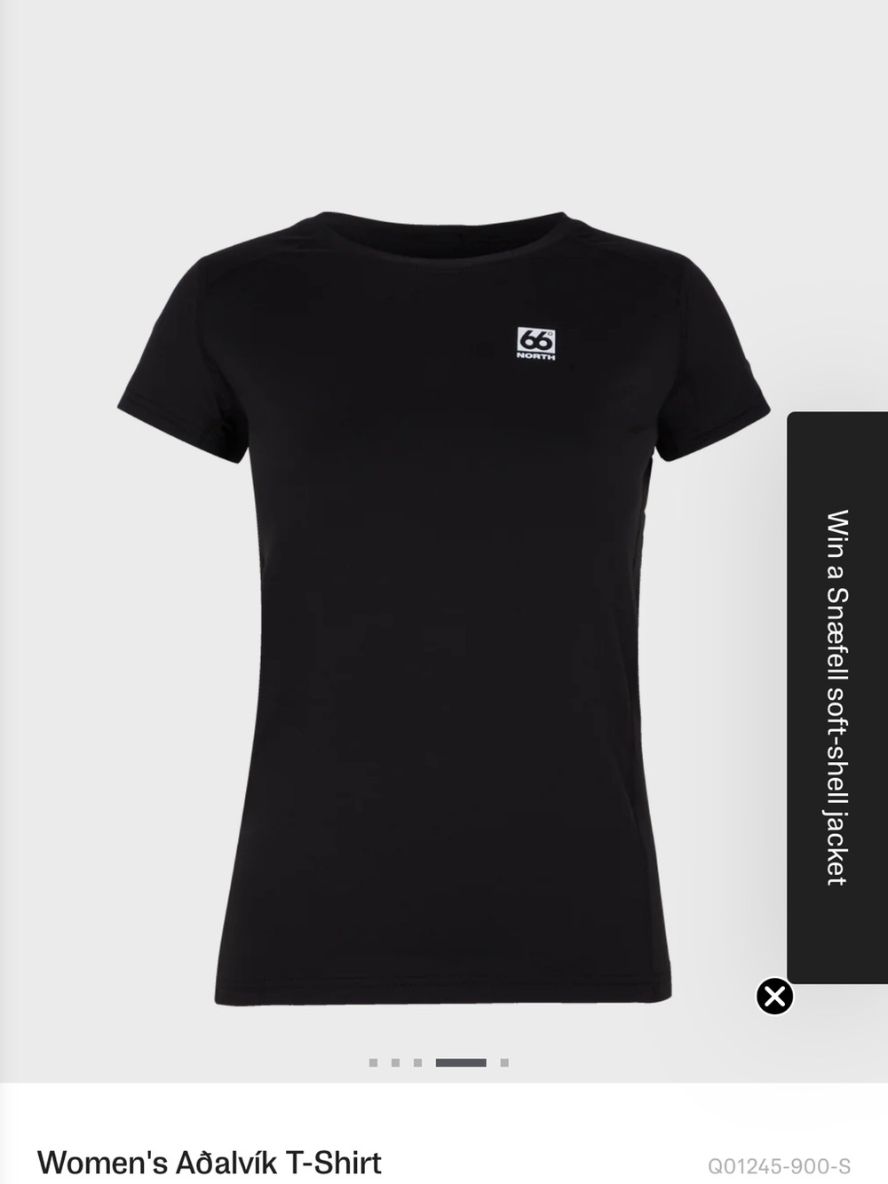 66°North Women's Aöalvík Short Sleeve Tee — Black